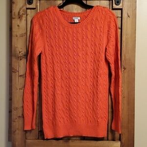 Old Navy Red Cable Knit Cotton Sweater Medium